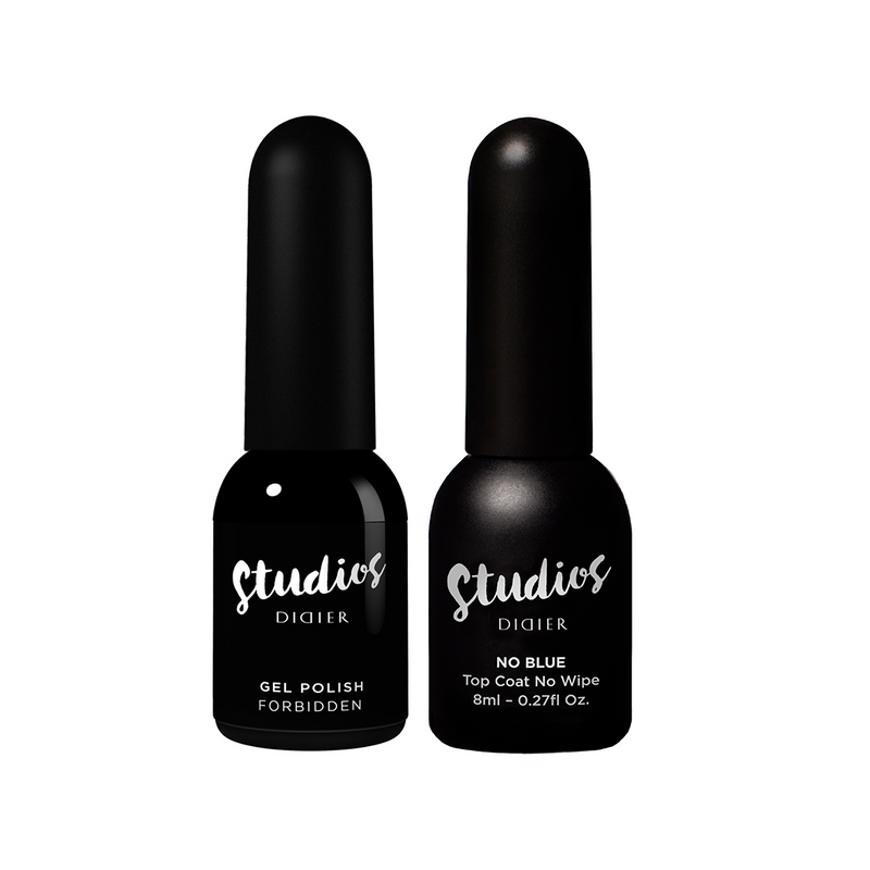 Sada: Top coat No Wipe No Blue + Gél lak Studios Forbidden