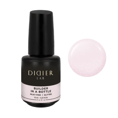 Builder gél vo fľaštičke Milky Pink Glitter Didier Lab 15ml