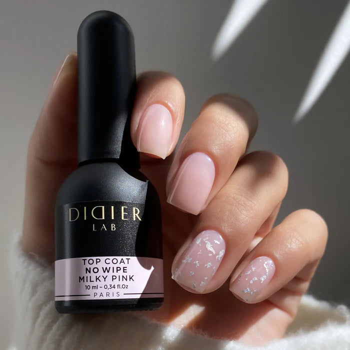 Top Coat No Wipe Milky Pink Didier Lab 10ml